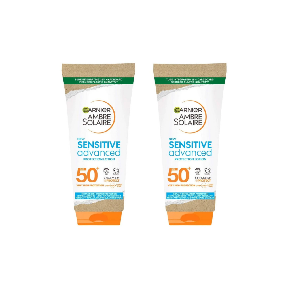 Garnier Ambre Solaire Sensitive Advanced Sun Cream SPF 50+ 175 ml /5.9 fl oz 2 Pack - Chivela