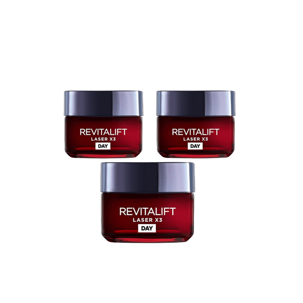 Loreal Paris Revitalift Laser X3 Deep Anti-Ageing Day Cream 50 ml 3 Pack - Chivela