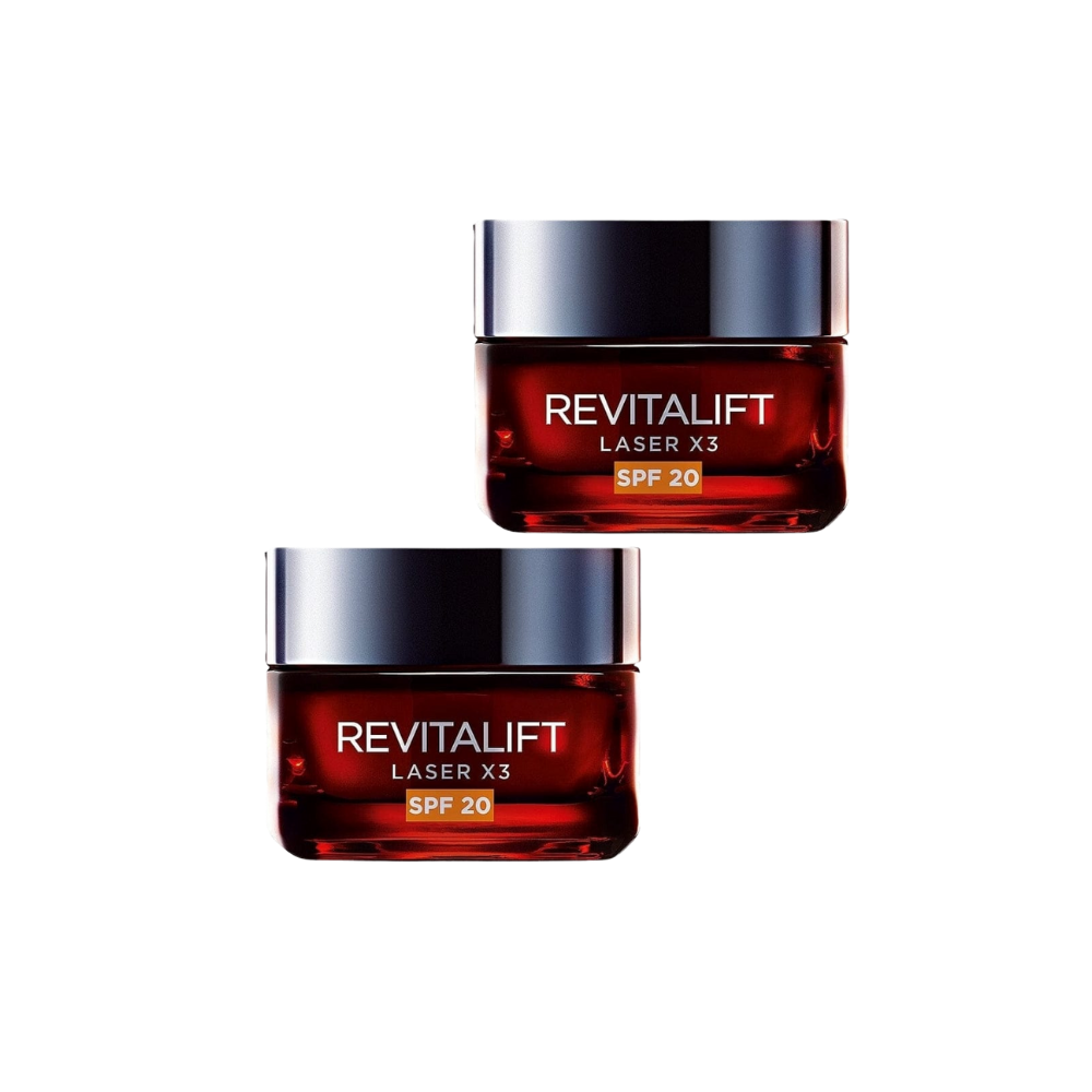 Loreal Paris Revitalift Laser X3 SPF20 Anti-Blemish and Wrinkle Cream 50 ml 2 Pack - Chivela