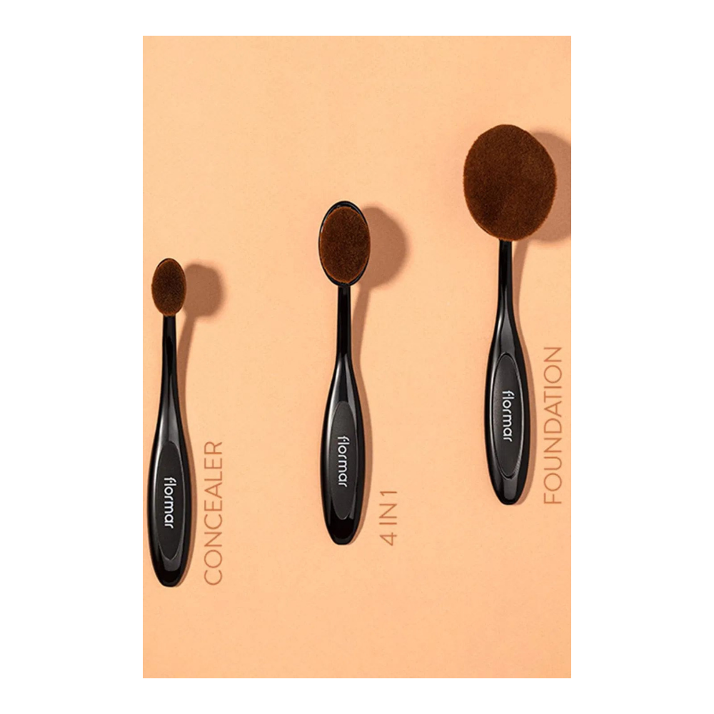 Flormar Horizontal Foundation Brush with Oval & Rounded Tip - 039 - Chivela