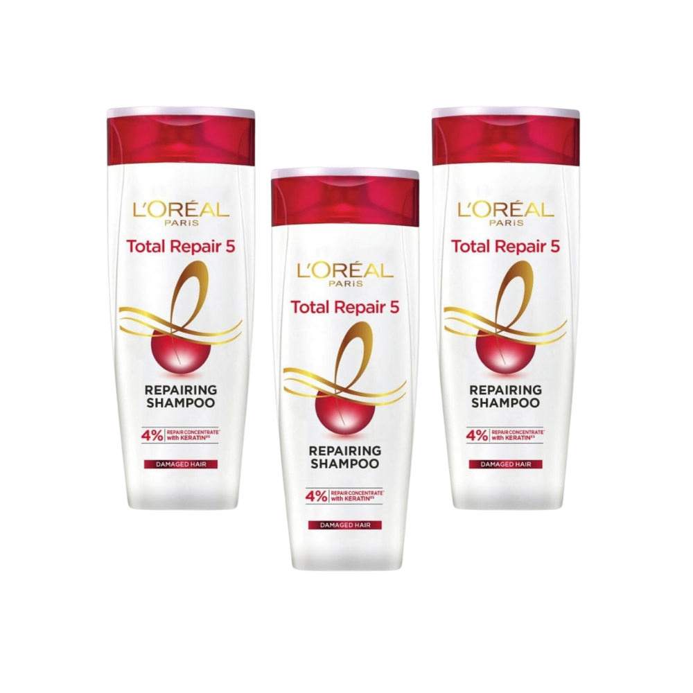 Loreal Paris Elseve Complete Repair 5 Structuring Treatment Shampoo for Damaged Hair 360 ml 3 Pack - Chivela