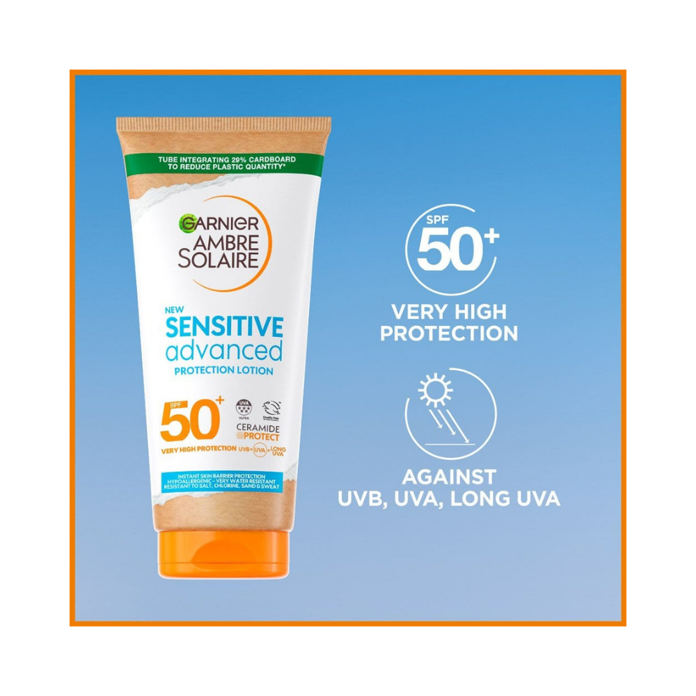 Garnier Ambre Solaire Sensitive Advanced Sun Cream SPF 50+ 175 ml /5.9 fl oz - Chivela