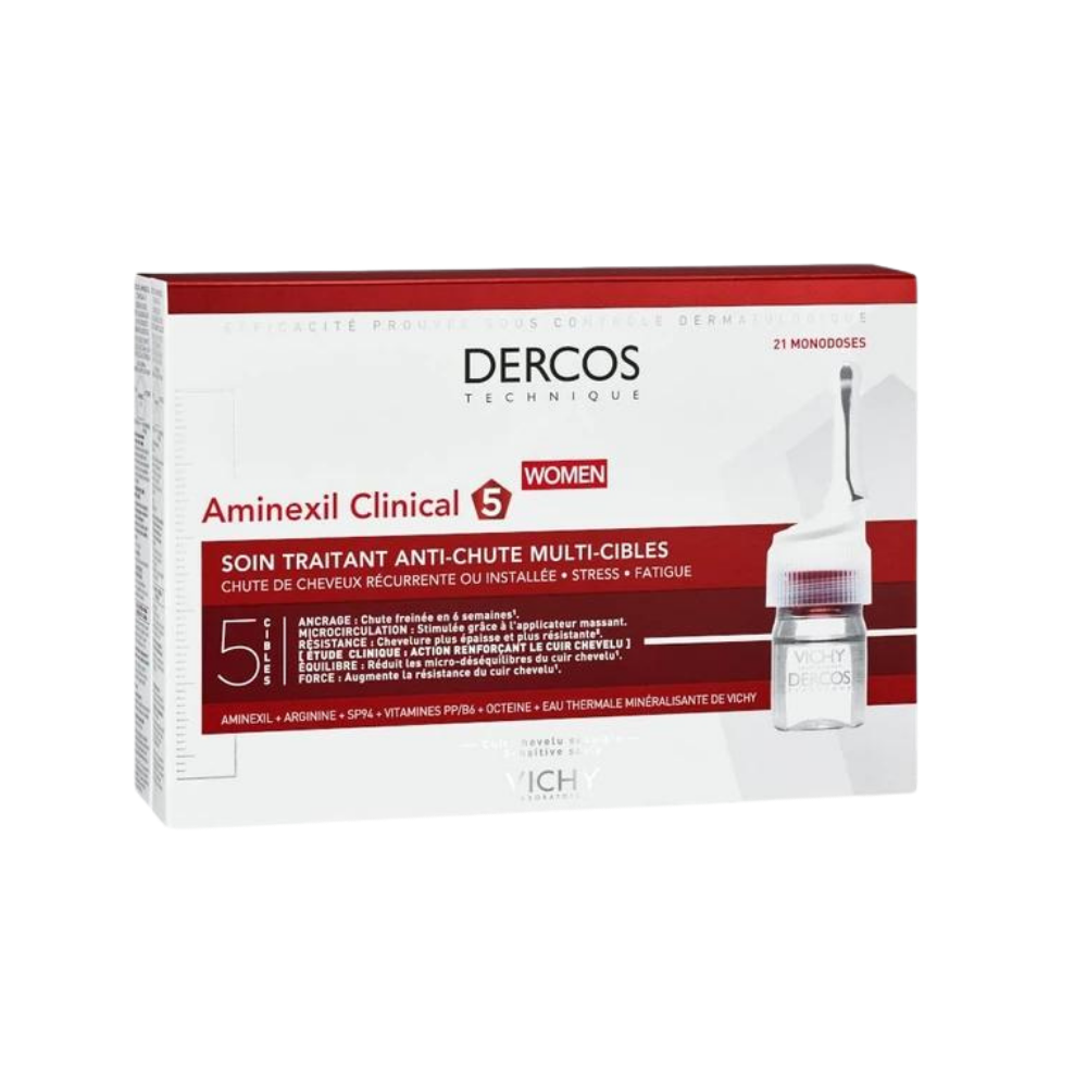 Vichy Dercos Aminexil Clinical 5 Women Anti-Shedding Serum 21 x 6 ml - Chivela