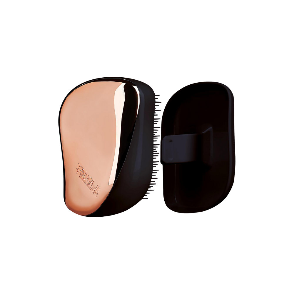 Tangle Teezer Compact Styler Rose Gold Black Hair Brush - Chivela