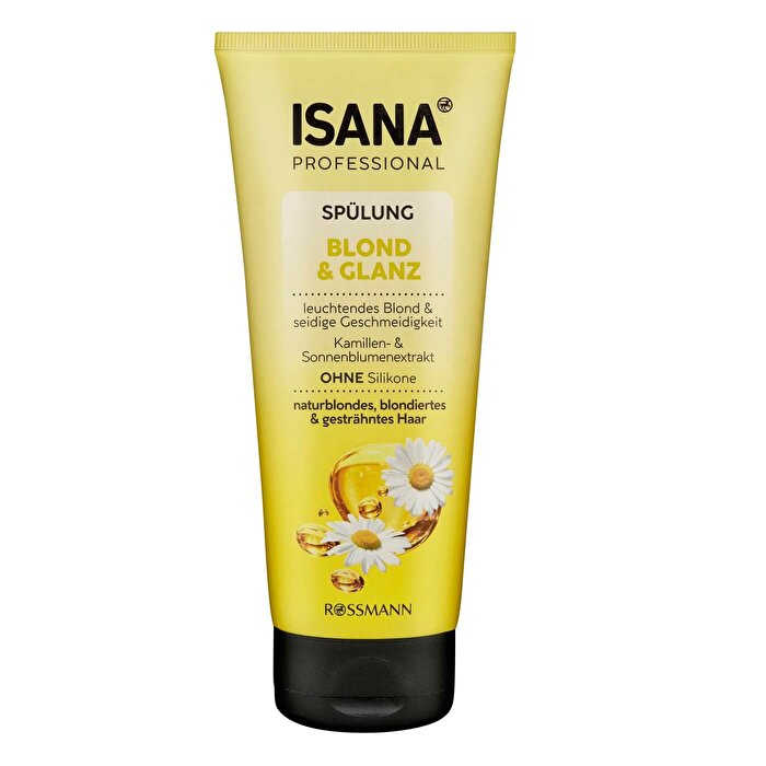 Isana Professional Blonde and Shiny Conditioner For Natural Blonde and Blonde Colored Dyed Hair 200 ml - Chivela