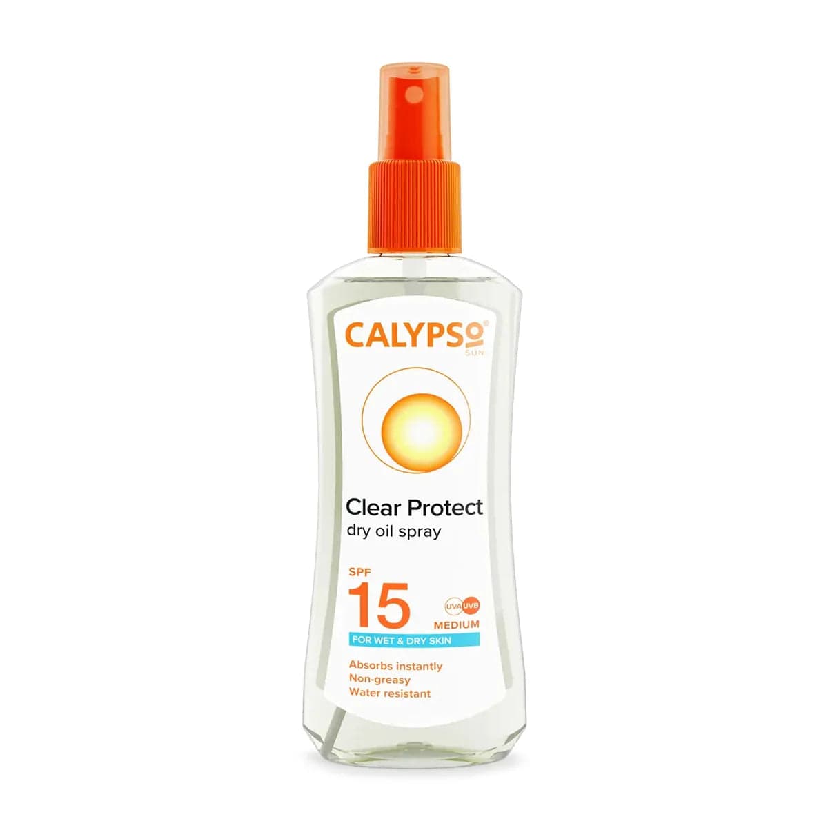 Calypso Clear Protect Spray For Wet/dry Skin Spf15 200ml 5017371150543