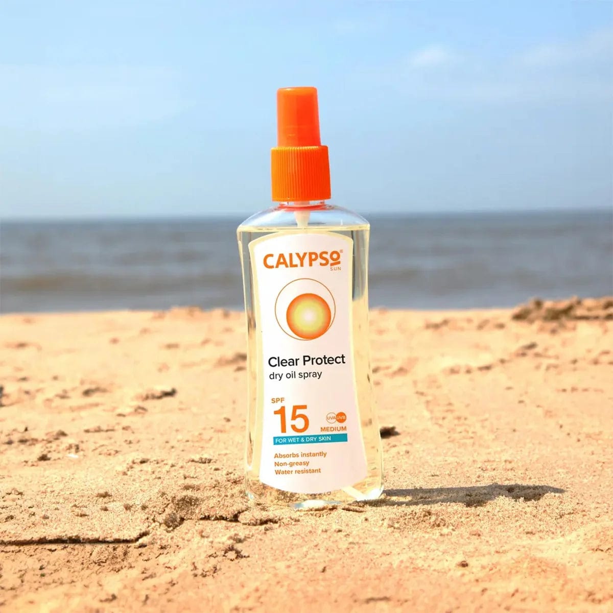 Calypso Clear Protect Spray For Wet/dry Skin Spf15 200ml 5017371150543