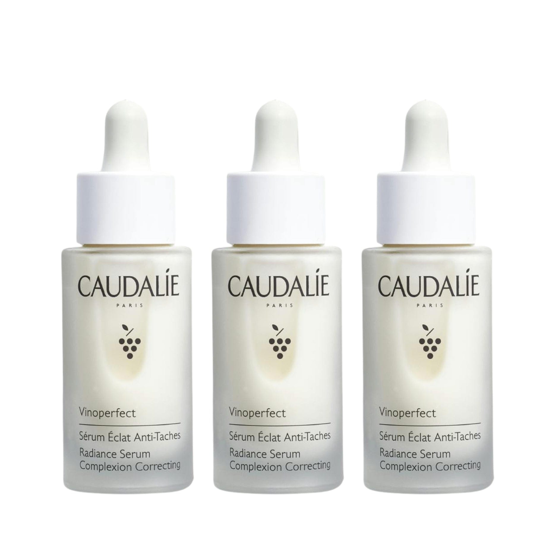 Caudalie Vinoperfect Anti-Dark Spot Radiance Serum Vitamin C Alternative 30 ML -3 Pack 715936238907