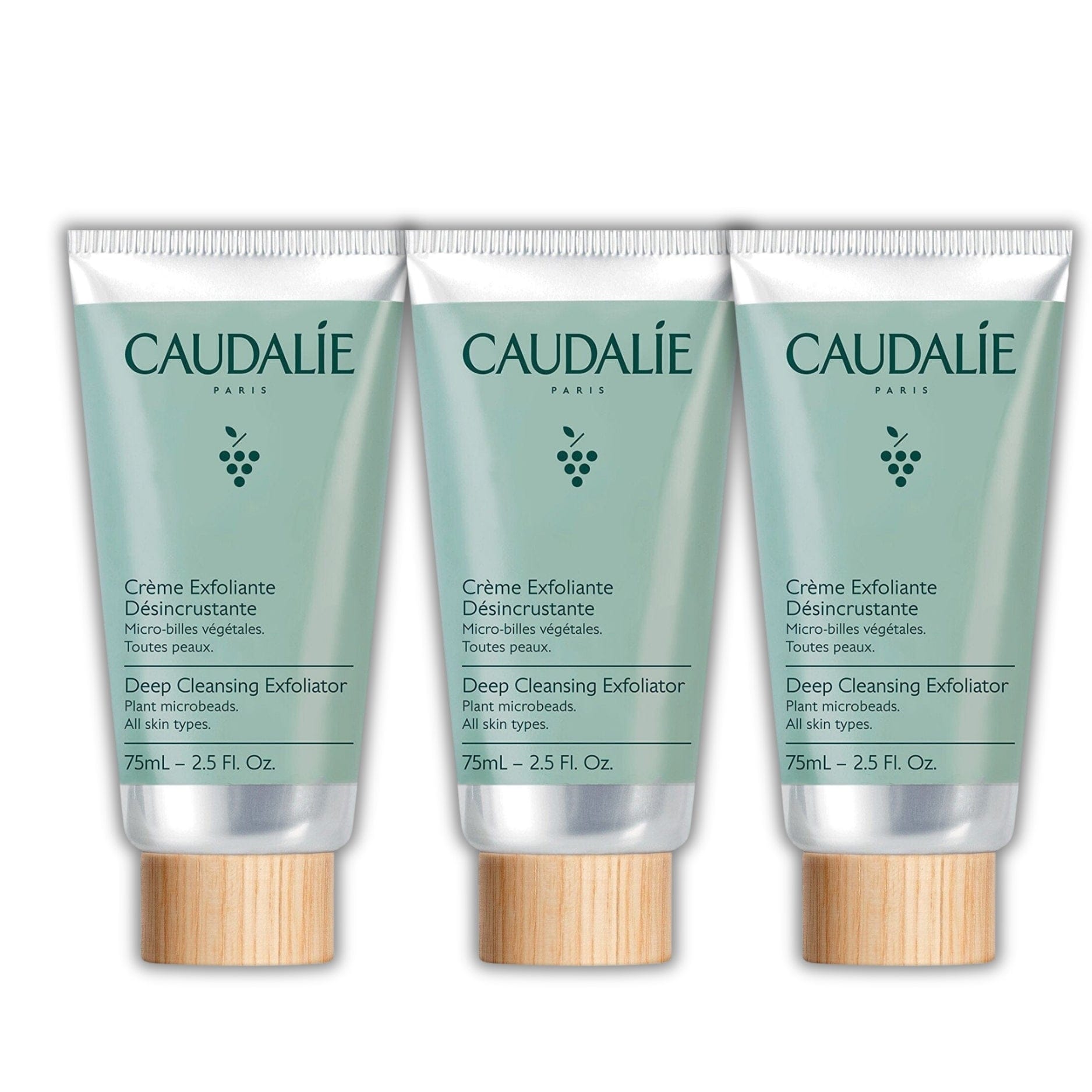 Caudalie Deep Cleansing Exfoliating Peeling 75 ML -3 Pack 715936238815