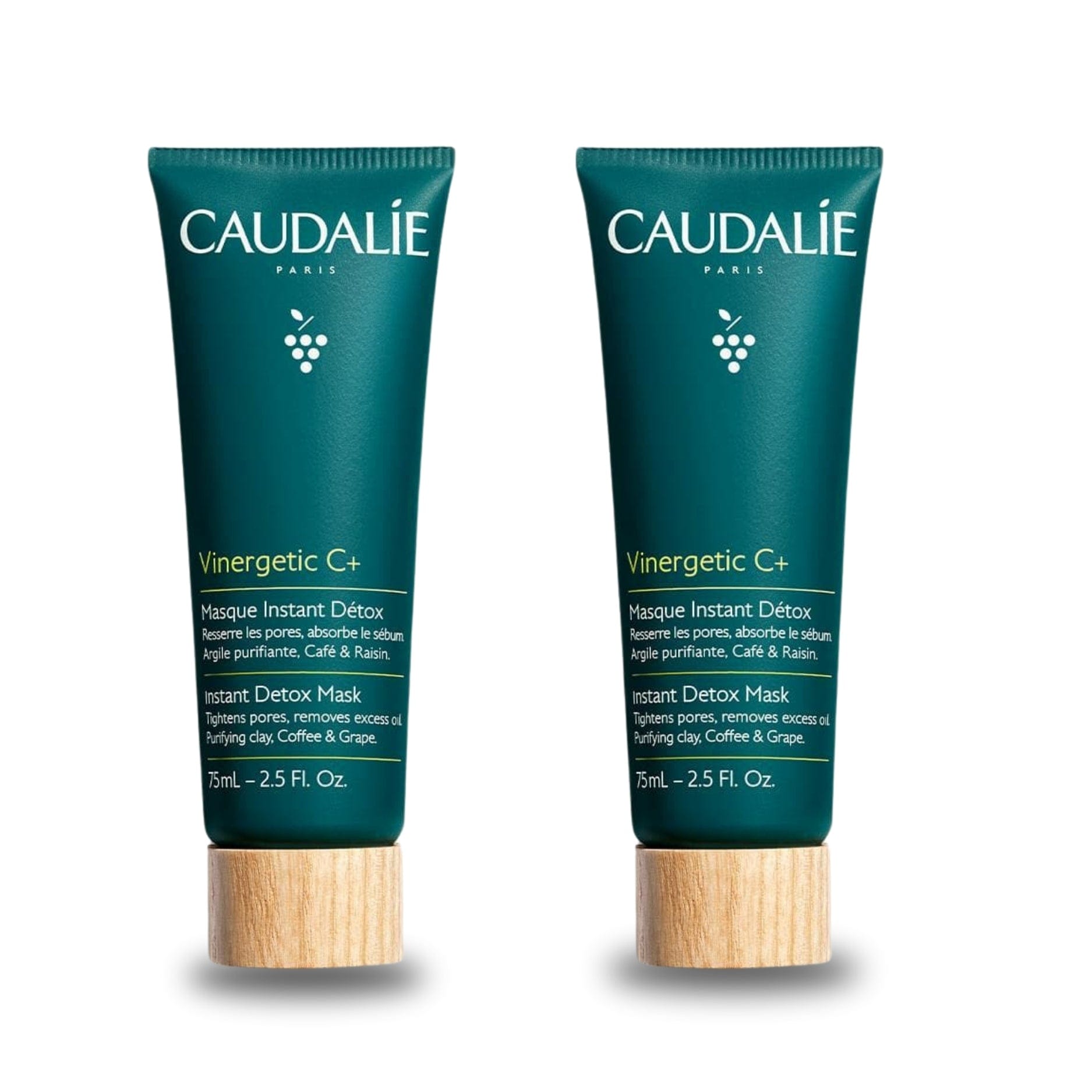 Caudalie Vinergetic C Instant Detox Mask 75 ml -2 Pack 715936238983