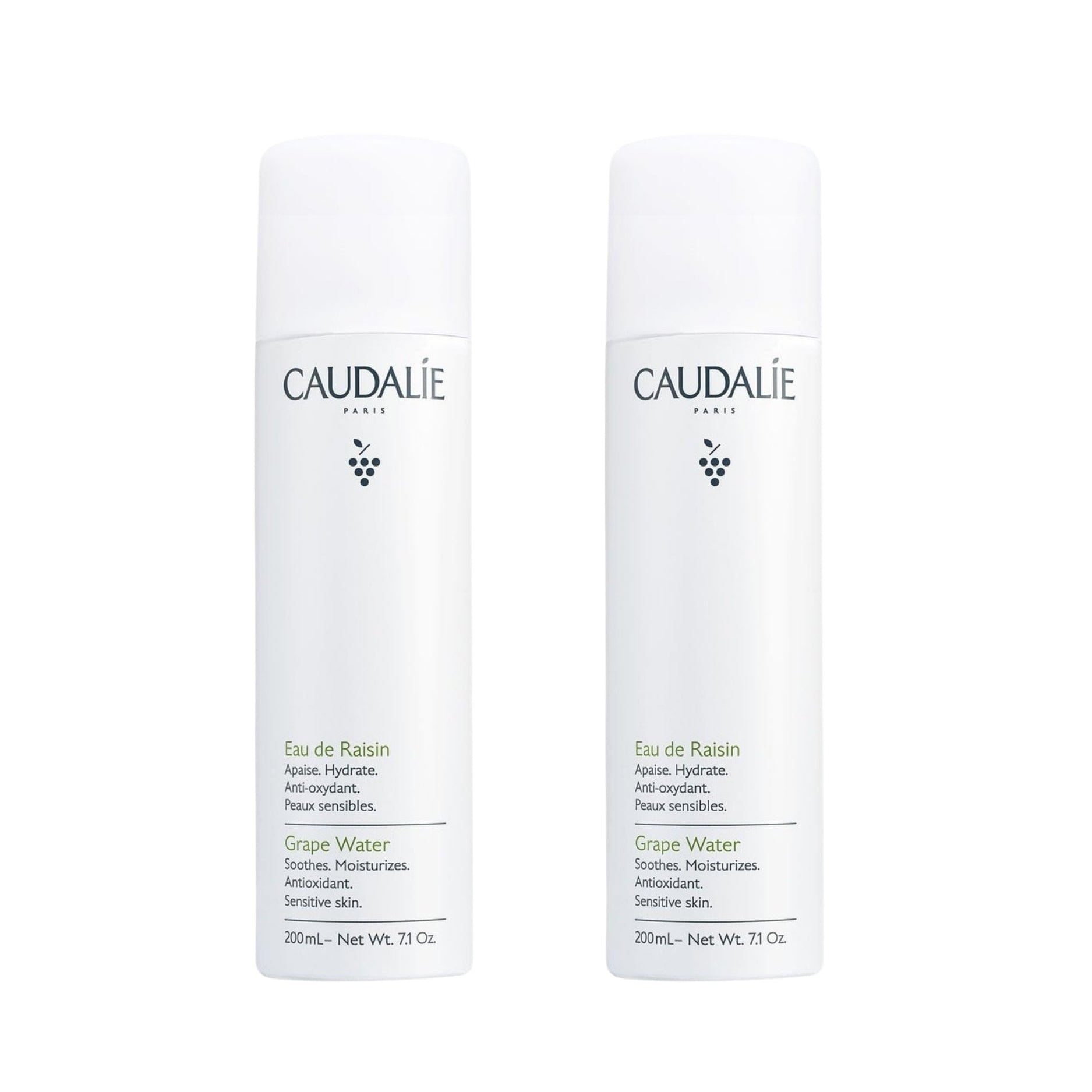 Caudalie Grape Water Hydrating Face Mist - 200ml -2 Pack 715936238747