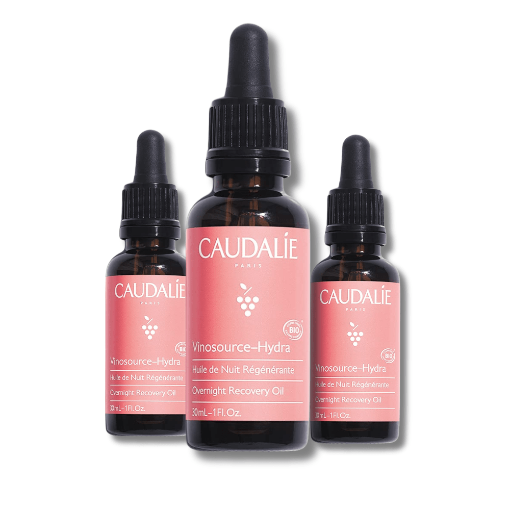 Caudalie Vinosource Hydra Overnight Recovery Oil 30 ml -3 Pack 715936230581