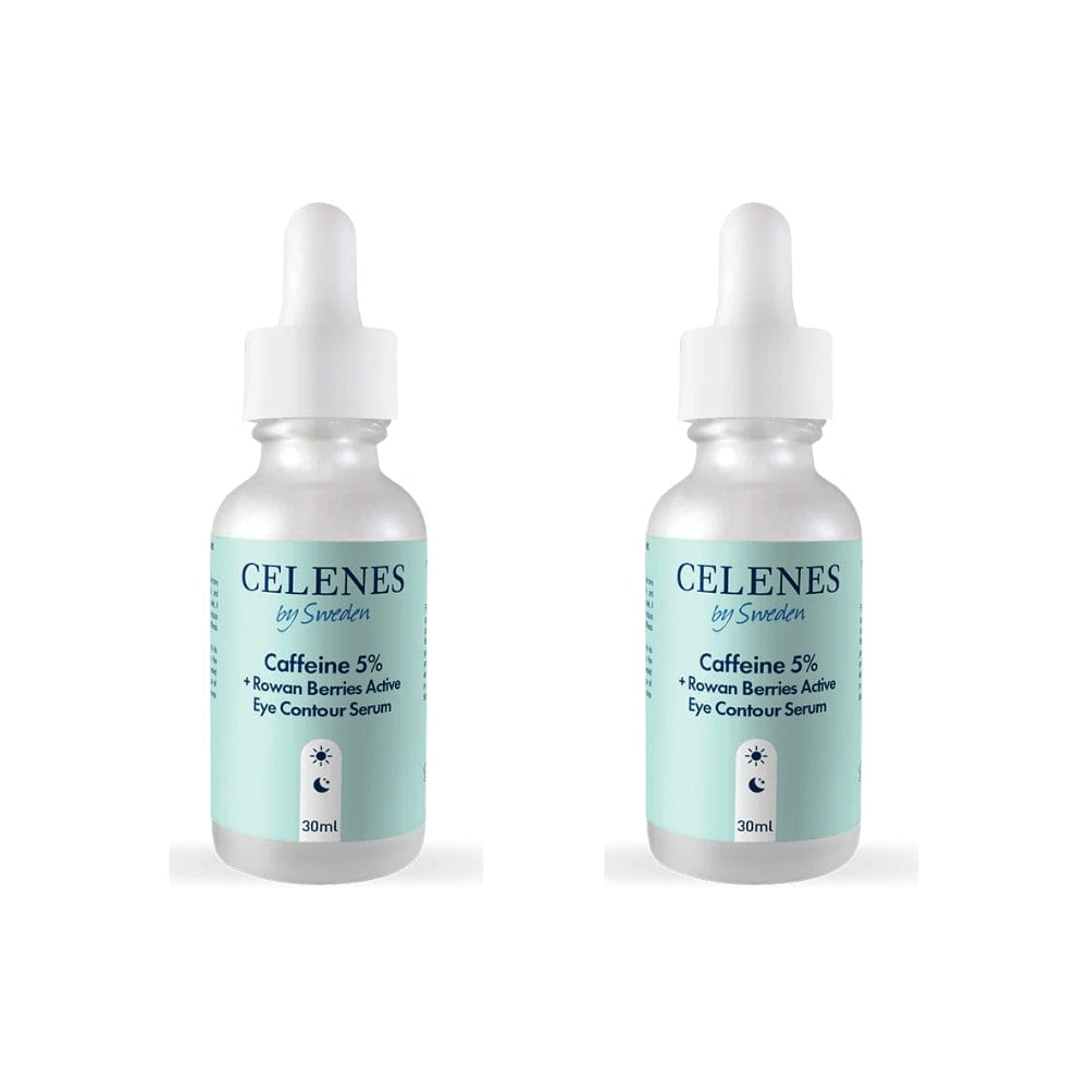 Celenes by Sweden Rena Caffeine 5% + Rowan Berries Active Eye Contour Serum 30 ml -2 Pack 757279515031