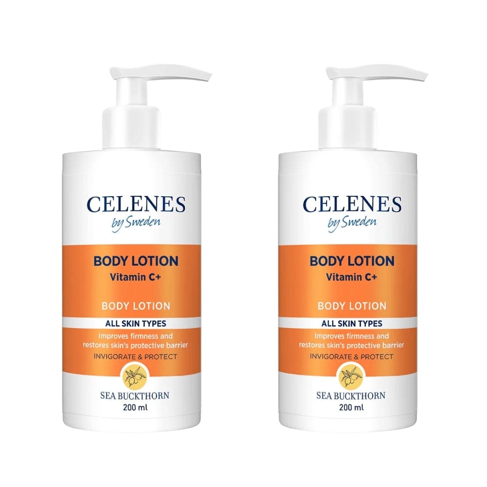 Celenes by Sweden Sea Buckthorn Body Lotion 200 ml / 6.8 fl oz -2 Pack 757279514904