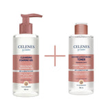 Celenes by Sweden Cloudberry Cleasing Foaming Gel 250 ml / 8.5 fl oz & Soothing & Moisturizing Toner 200 ml / 6.8 fl oz 757279510289