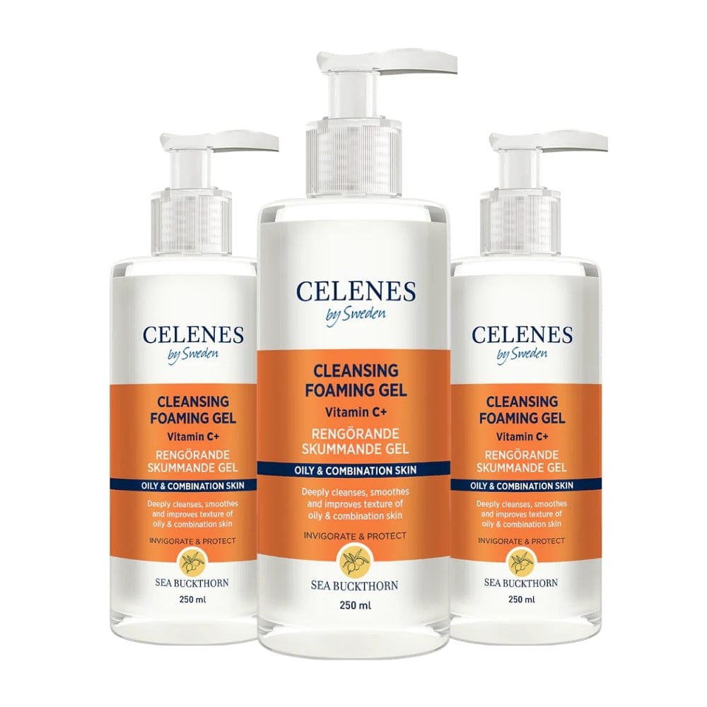 Celenes by Sweden Sea Buckthorn Cleansing Foaming Gel 250 ml / 8.5 fl oz -3 Pack 757279515383