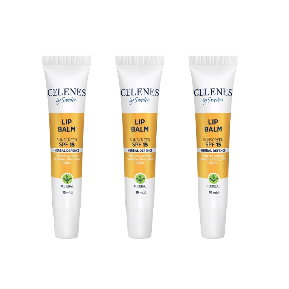 Celenes by Sweden Herbal Defence Lip Balm With Sunscreen Spf 15 10 ml -3 Pack 757279515260