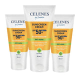 Celenes by Sweden Herbal Sunscreen Face Cream Spf Anti Aging 50 Spf  50 ml / 1.7 fl oz -3 Pack 757279515147