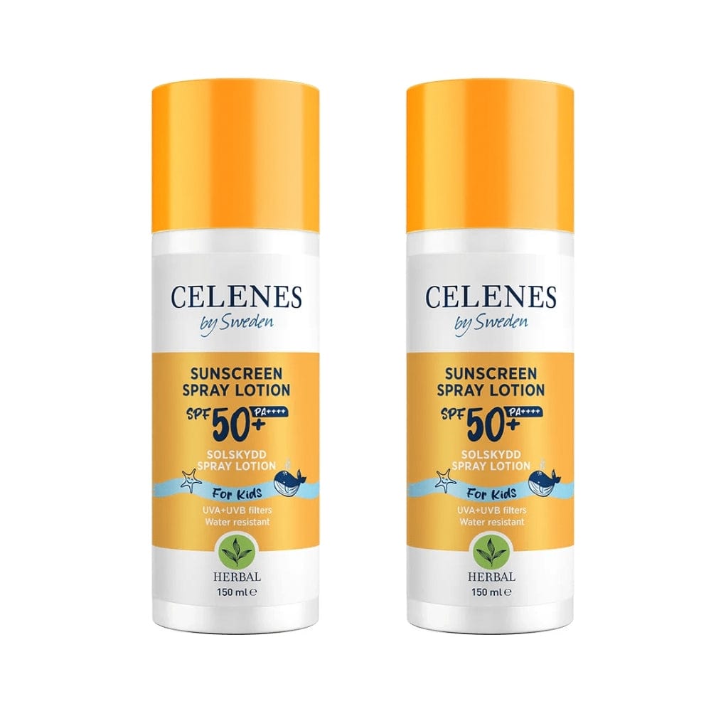 Celenes by Sweden Herbal Sunscreen Spray Lotion for Kids  50 Spf  150 ml / 5 fl oz -2 Pack 757279515116