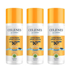 Celenes by Sweden Herbal Sunscreen Spray Lotion for Kids  50 Spf  150 ml / 5 fl oz -3 Pack 757279515109