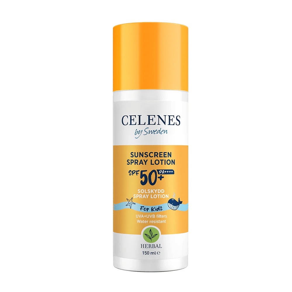 Celenes by Sweden Herbal Sunscreen Spray Lotion for Kids  50 Spf  150 ml / 5 fl oz 7350104248284