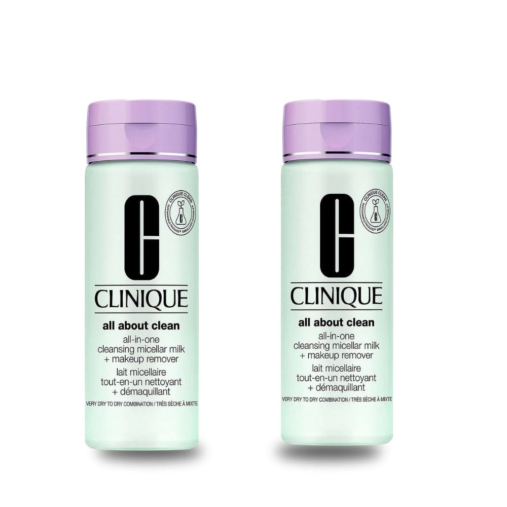 Clinique All About Clean All In One Cleansing Micellar Milk & Makeup Remover 200 ml -2 Pack 715936238358