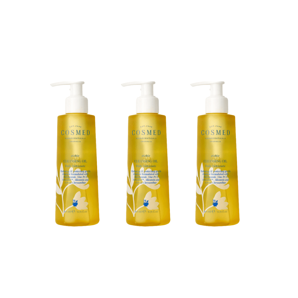 Cosmed Atopia Cleansing Oil - Cleansing Oil for Face and Body - Oil Based Cleanser 200 ml 3 Pack 757279512788