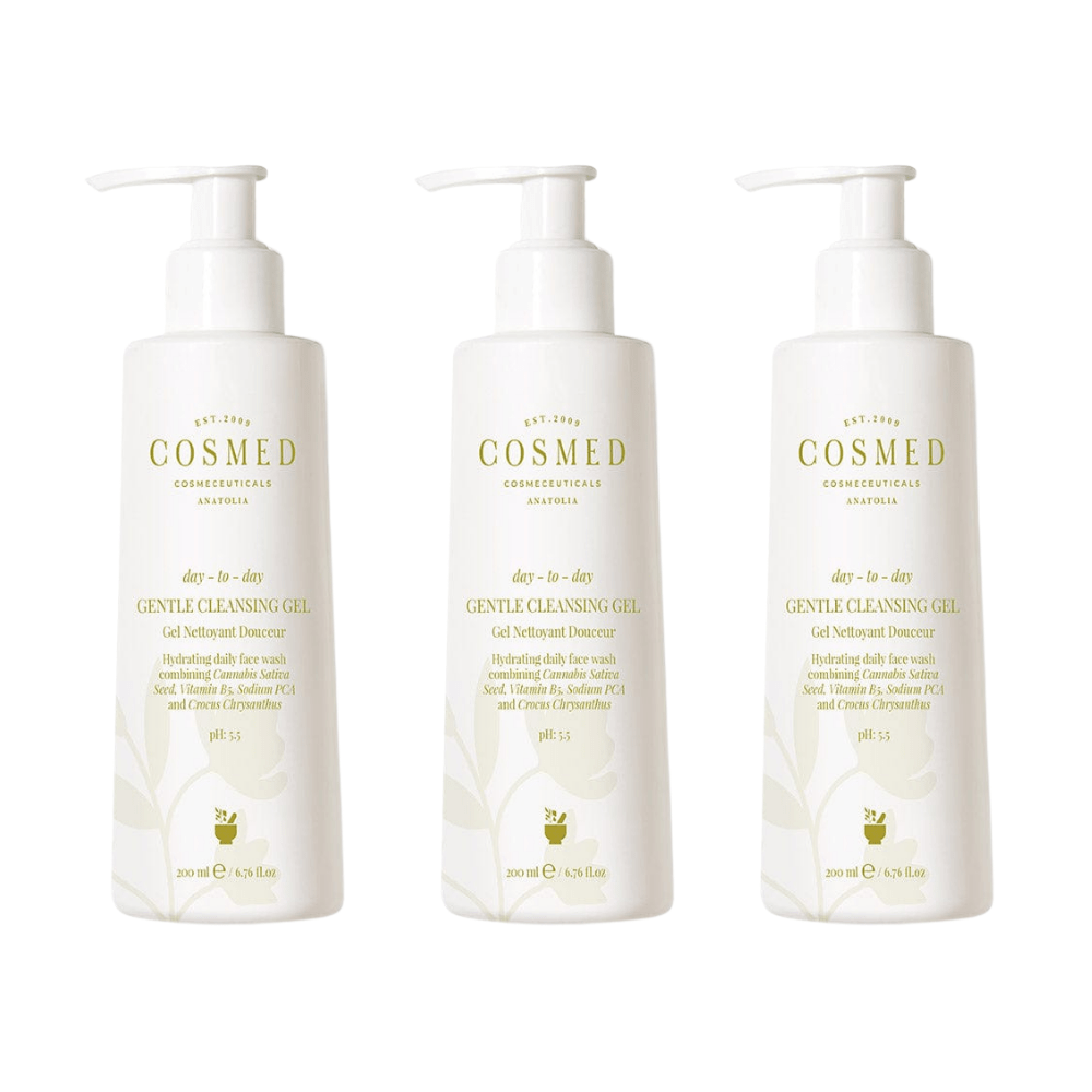 Cosmed Day-to-day Gentle Cleansing Gel - Combination Skin Washing Gel 200 ml 3 Pack 757279513969