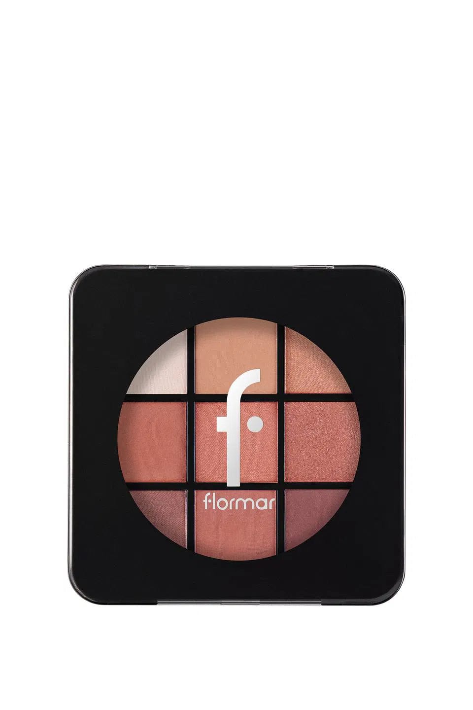 Flormar 9-pack Compact Eyeshadow Palette with Creamy Texture & Matte Finish/Shimmer 9g - 003 Sunset 8682536048453