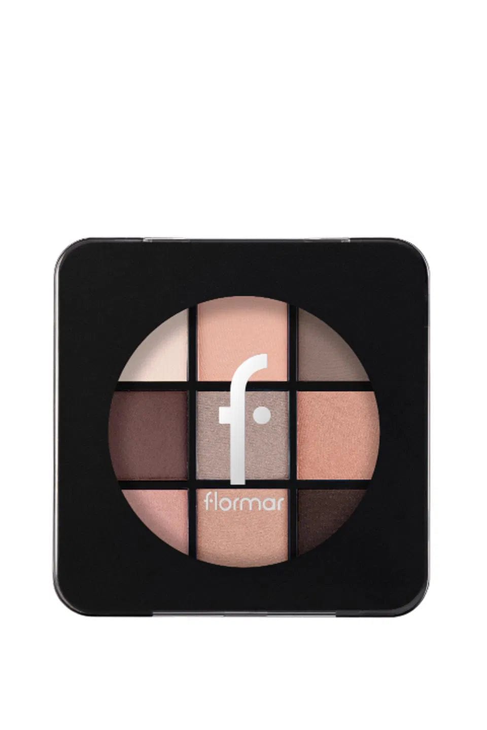 Flormar 9-pack Compact Eyeshadow Palette with Creamy Texture & Matte Finish/Shimmer 9g - 005 Nude 8682536048477