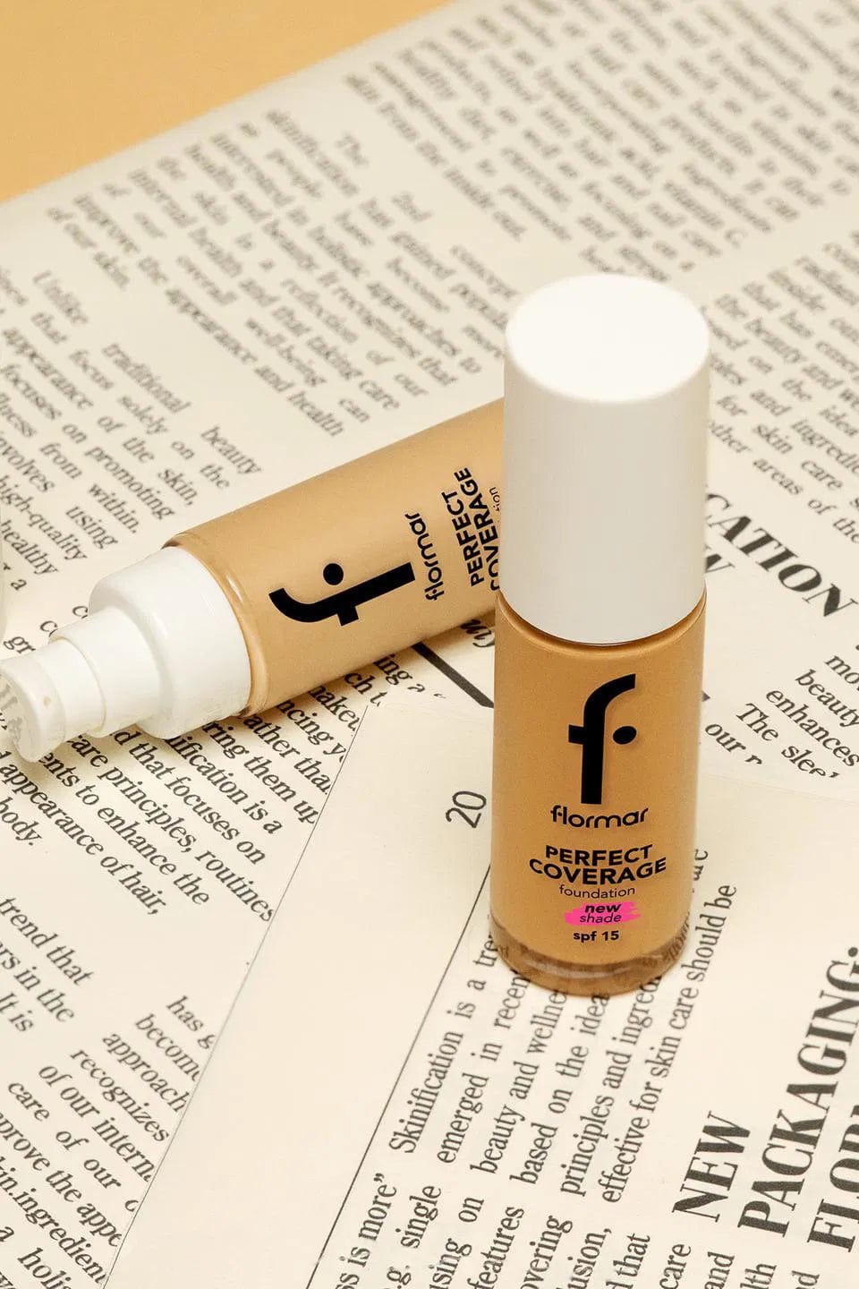 Flormar Perfect Coverage Highly Pigmented & Semi-gloss Finish SPF15 Foundation 30ml - 101 Pastelle 8682536058148