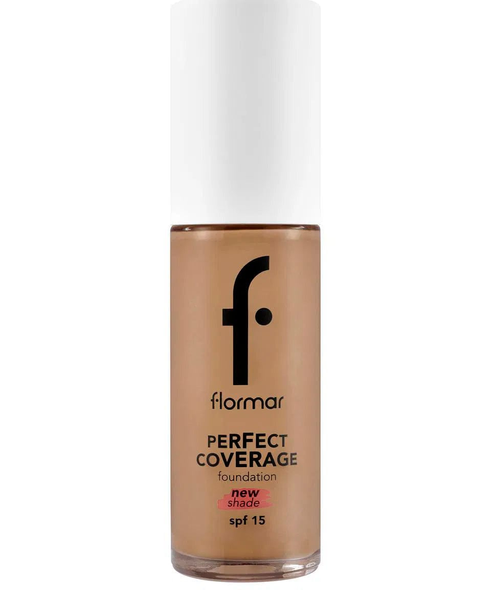 Flormar Perfect Coverage Highly Pigmented & Semi-gloss Finish SPF15 Foundation 30ml - 135 Hazel 8682536070638