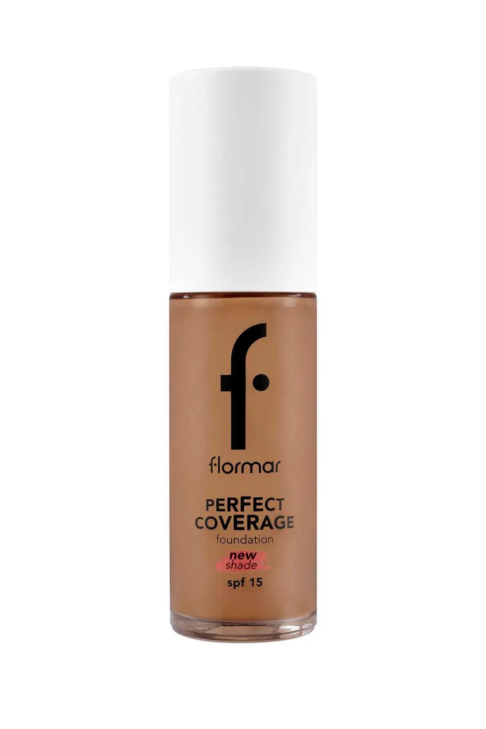 Flormar Perfect Coverage Highly Pigmented & Semi-gloss Finish SPF15 Foundation 30ml - 136 Chesnut 8682536070652