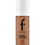 Flormar Perfect Coverage Highly Pigmented & Semi-gloss Finish SPF15 Foundation 30ml - 136 Chesnut 8682536070652