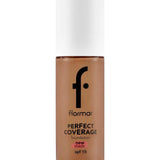 Flormar Perfect Coverage Highly Pigmented & Semi-gloss Finish SPF15 Foundation 30ml - 136 Chesnut 8682536070652