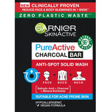 Garnier Pure Active Anti-Spot and Blackhead Solid Wash Charcoal Bar 100g 3600542405836