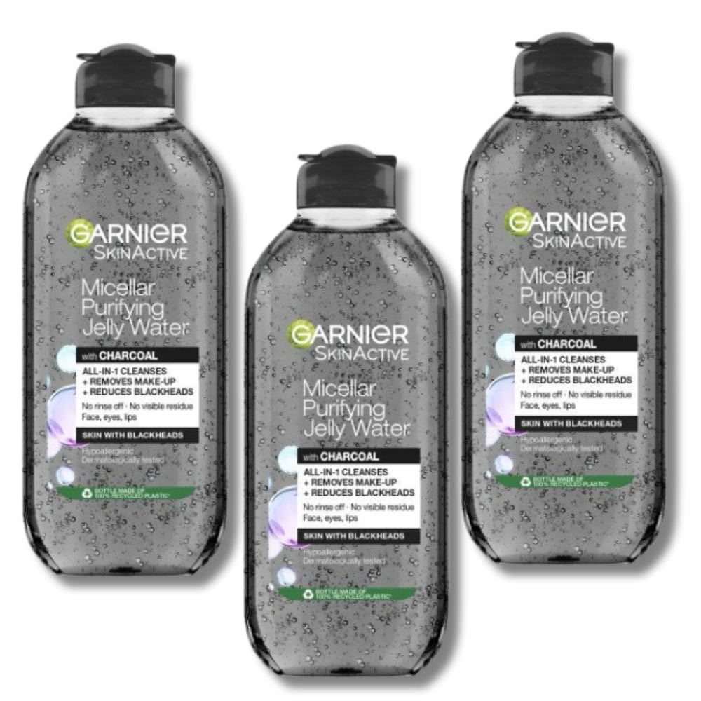 Garnier Skin Active Purifying Micellar Jelly Water With Charcoal & Salicylic Acid 400 ml / 13.5 fl oz 3 Pack 757279508514