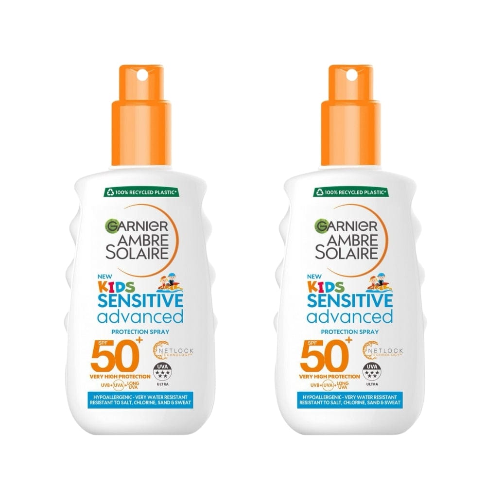 Garnier Ambre Solaire Kids Sensitive Advanced Sun Cream Spray SPF50+ 150 ml / 5 fl oz 2 Pack 757279507869