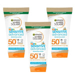 Garnier Ambre Solaire Kids Sensitive Advanced Sun Protection Lotion SPF50+ 175 ml / 5.9 fl oz 3 Pack 757279507890