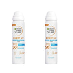 Garnier Ambre Solaire Over Makeup Super UV Protection Mist SPF50 75 ml 2 Pack 757279508804