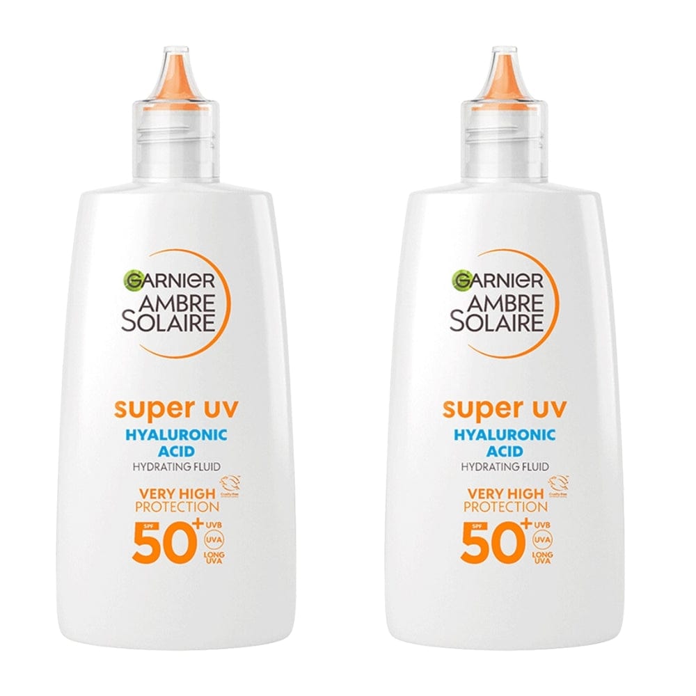 Garnier Ambre Solaire Super UV  Hyaluronic Acid Anti-Dryness Face Cream Spf50 40ml 2 Pack 757279507968