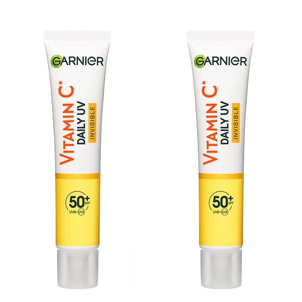 Garnier Skin Active Vitamin C Daily UV Brightening Fluid Invisible, SPF50+ 40 ml 2 Pack 757279508583