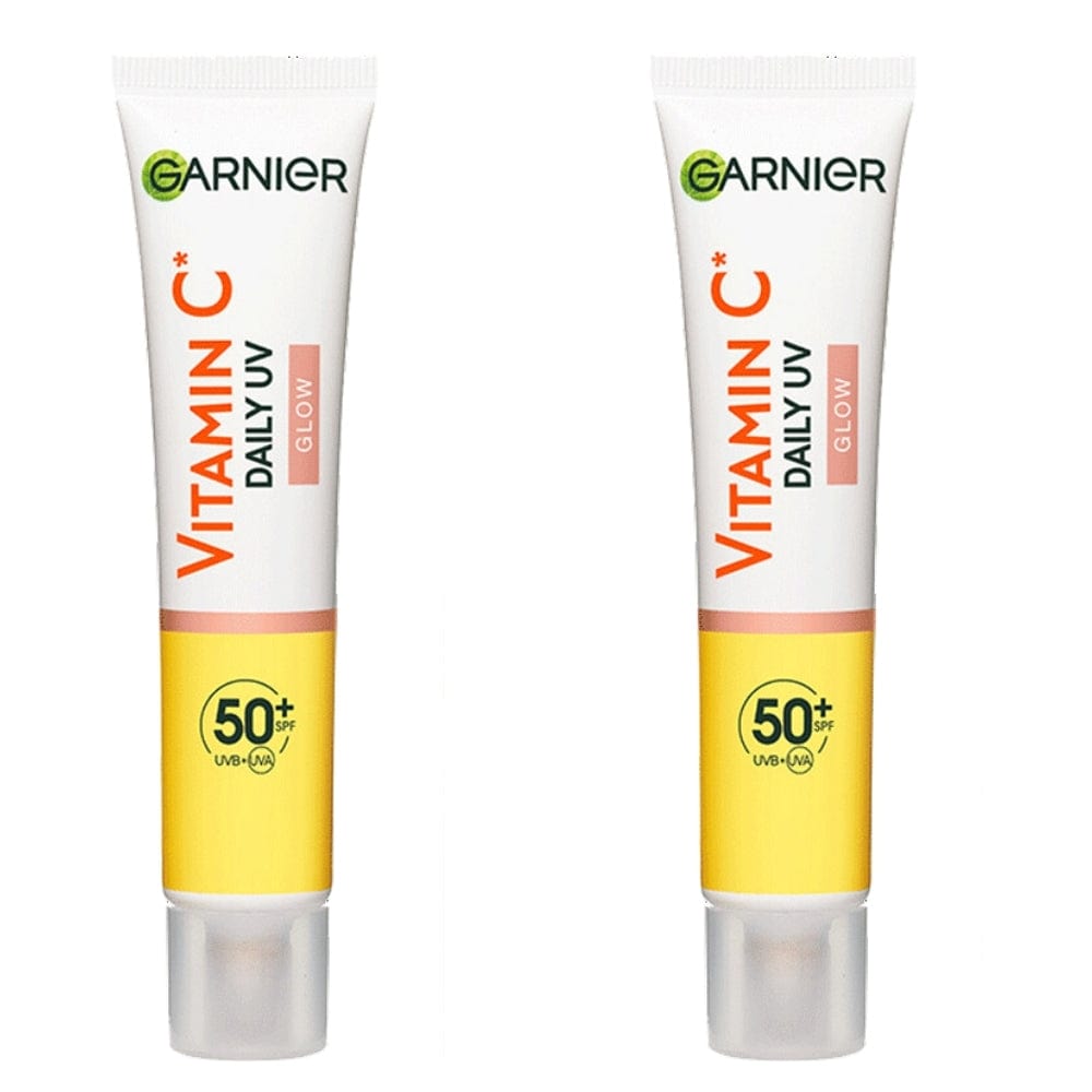 Garnier Skin Active Vitamin C Daily UV Brightening Fluid Sheer Glow, SPF50+ 40 ml 2 Pack 757279508606