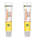 Garnier Skin Active Vitamin C Daily UV Brightening Fluid Sheer Glow, SPF50+ 40 ml 2 Pack 757279508606