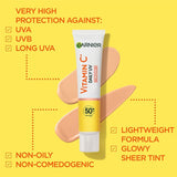 Garnier Skin Active Vitamin C Daily UV Brightening Fluid Sheer Glow, SPF50+ 40 ml 3600542573030