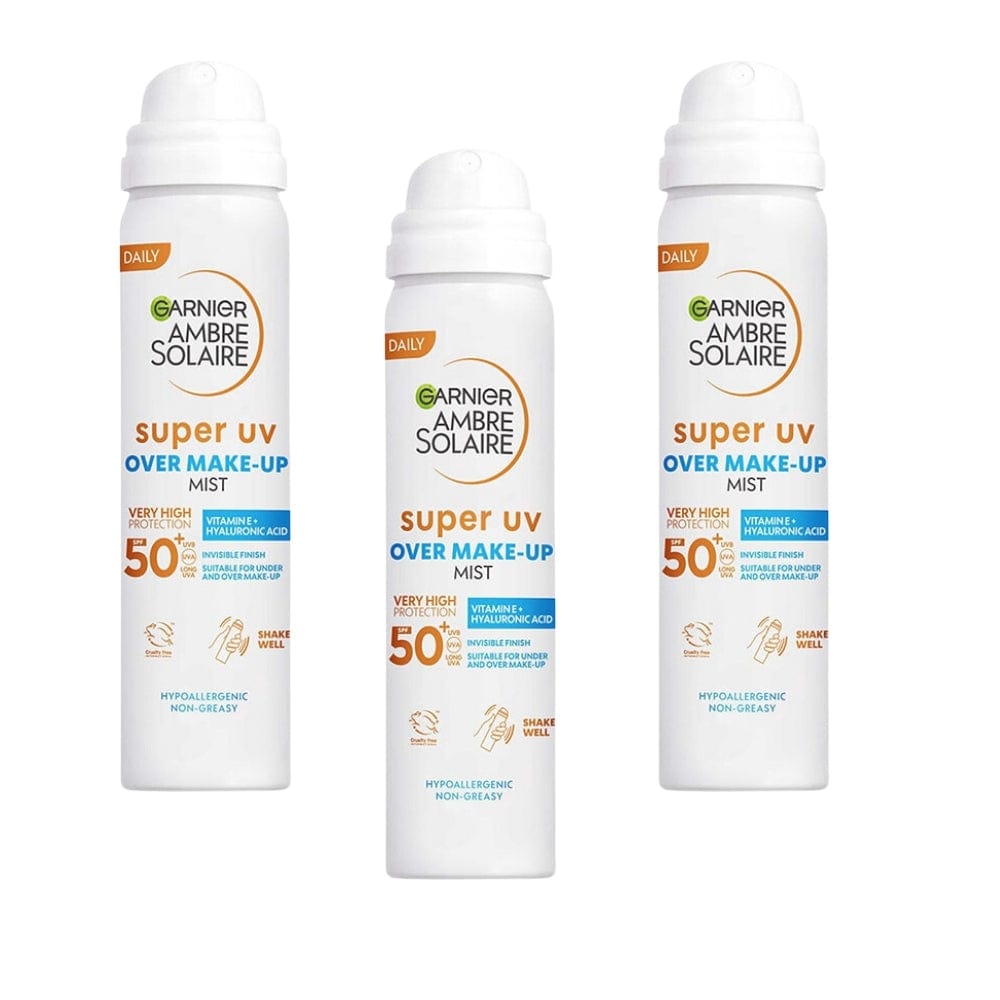 GarnierAmbre Solaire Over Makeup Super UV Protection Mist SPF50 75 ml 3 Pack 757279508811