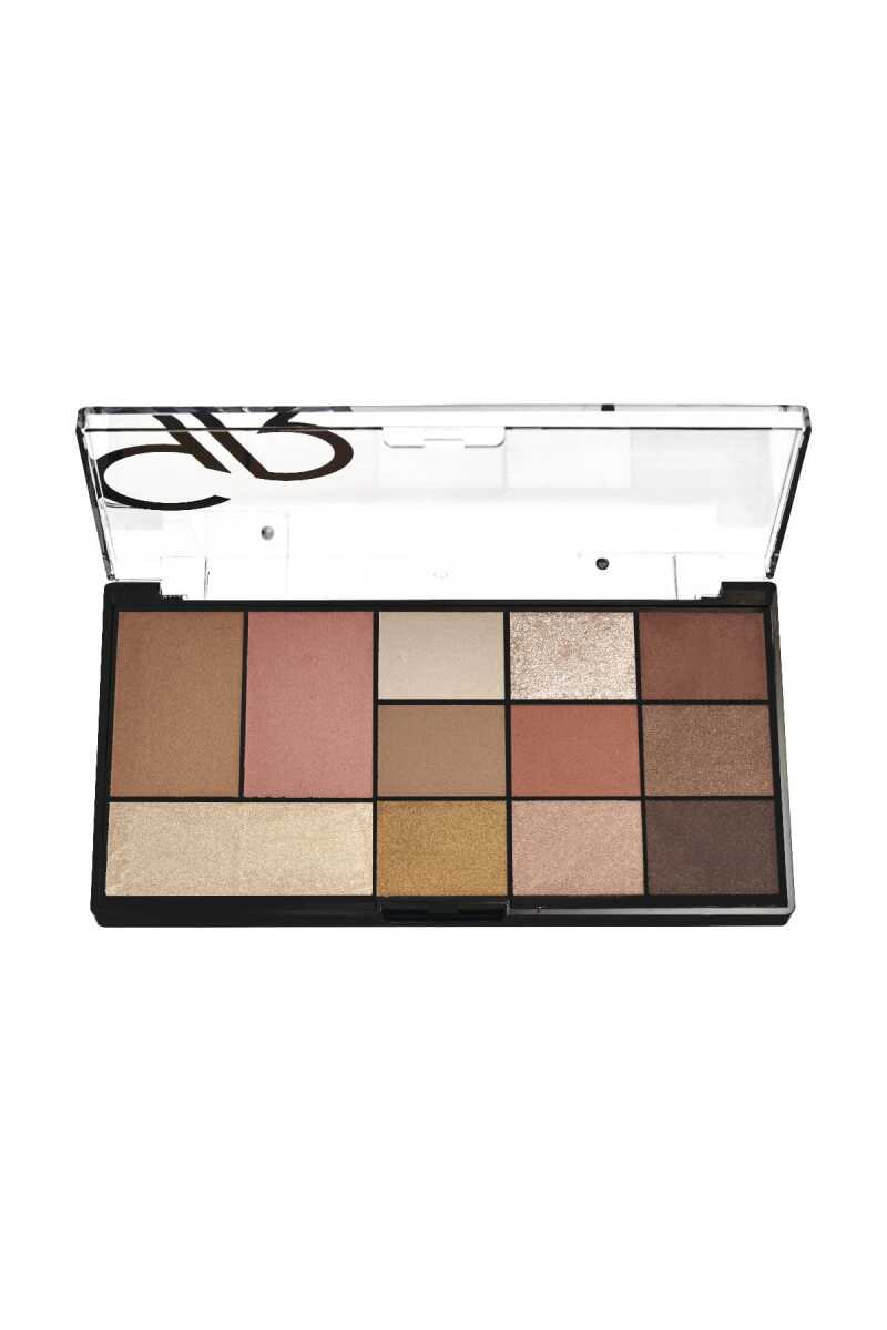 Golden Rose City Style Face and Eye Palette - 01 Warm Nude - Chivela