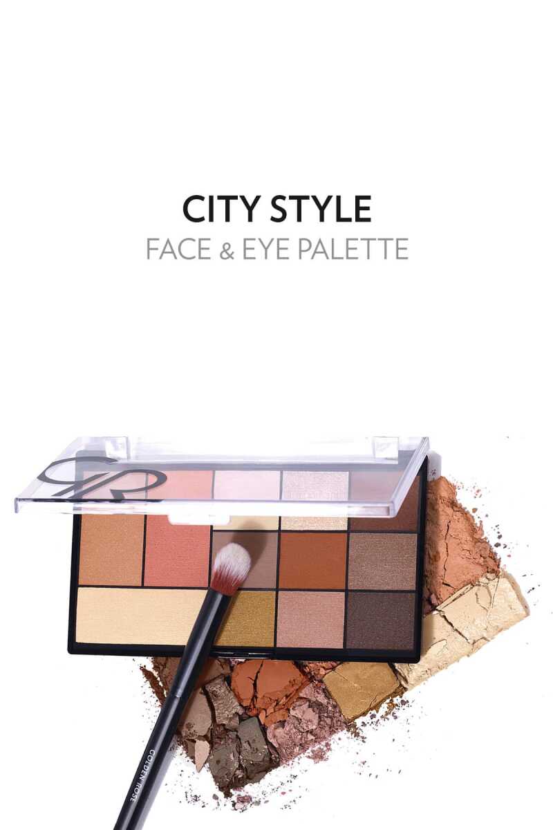 Golden Rose City Style Face and Eye Palette - 01 Warm Nude - Chivela