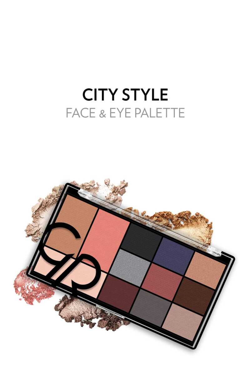 Golden Rose City Style Face and Eye Palette - 02 Smokey - Chivela