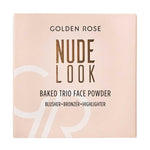 Golden Rose Nude Look Baked Trio Face Powder 60g - Chivela